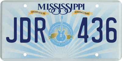 MS license plate JDR436