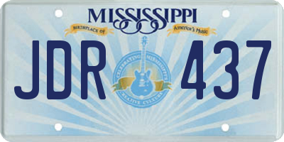 MS license plate JDR437
