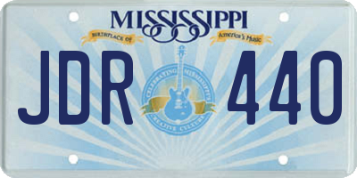 MS license plate JDR440