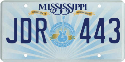 MS license plate JDR443
