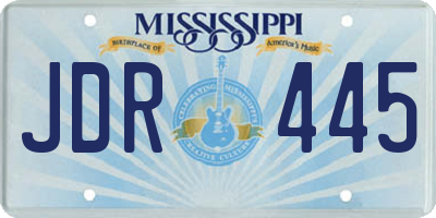 MS license plate JDR445