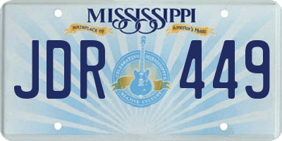 MS license plate JDR449