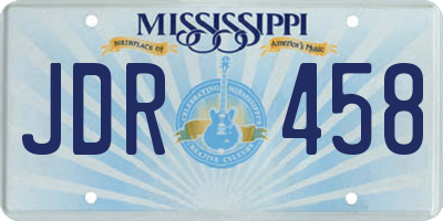 MS license plate JDR458