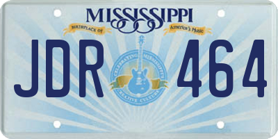 MS license plate JDR464