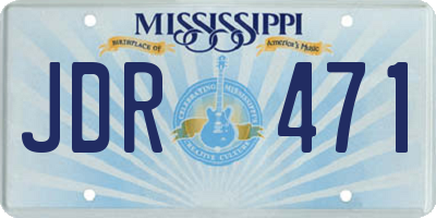 MS license plate JDR471