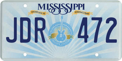 MS license plate JDR472