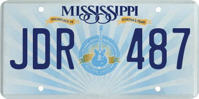 MS license plate JDR487