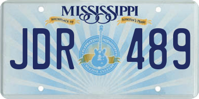 MS license plate JDR489