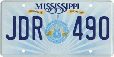 MS license plate JDR490