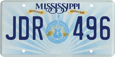 MS license plate JDR496