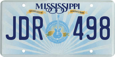 MS license plate JDR498