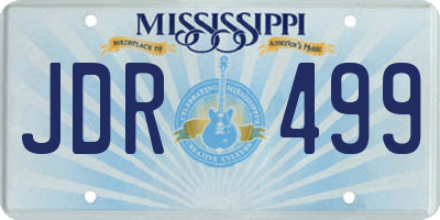 MS license plate JDR499