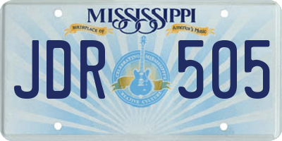 MS license plate JDR505