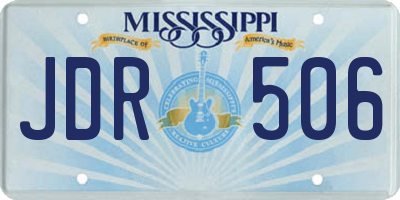 MS license plate JDR506