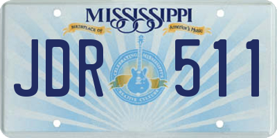 MS license plate JDR511