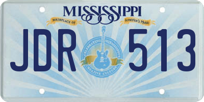 MS license plate JDR513