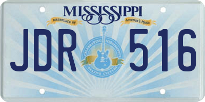 MS license plate JDR516