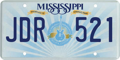MS license plate JDR521