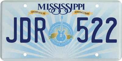 MS license plate JDR522