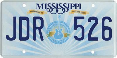 MS license plate JDR526