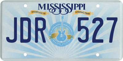 MS license plate JDR527