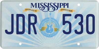 MS license plate JDR530