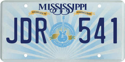 MS license plate JDR541