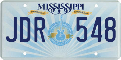 MS license plate JDR548