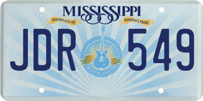 MS license plate JDR549