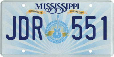 MS license plate JDR551