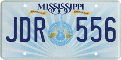 MS license plate JDR556