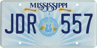 MS license plate JDR557