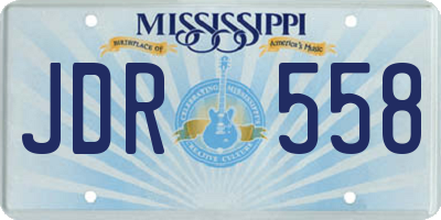 MS license plate JDR558