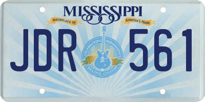 MS license plate JDR561