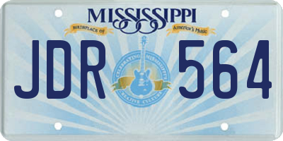 MS license plate JDR564