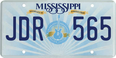 MS license plate JDR565