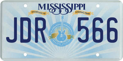 MS license plate JDR566