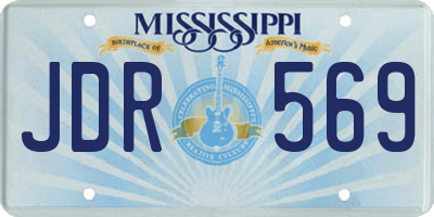 MS license plate JDR569