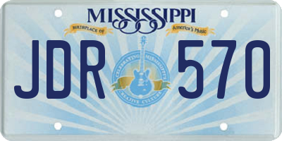 MS license plate JDR570