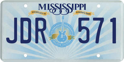 MS license plate JDR571
