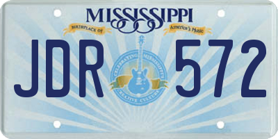 MS license plate JDR572