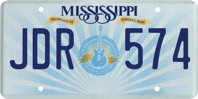 MS license plate JDR574