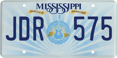 MS license plate JDR575