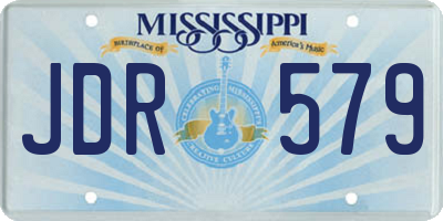MS license plate JDR579