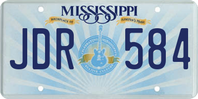 MS license plate JDR584