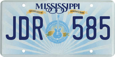 MS license plate JDR585