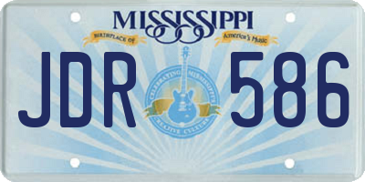 MS license plate JDR586