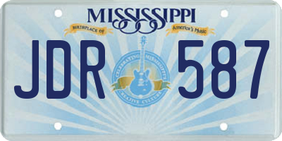 MS license plate JDR587