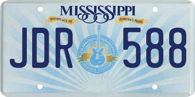 MS license plate JDR588