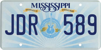 MS license plate JDR589